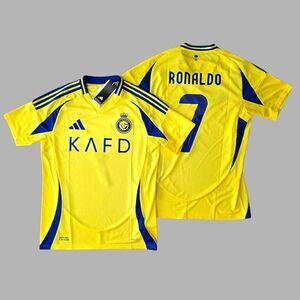 Al Nassr FC 24/25 Cristiano Ronaldo Adidas Home Authentic Jersey Yellow M JP0459